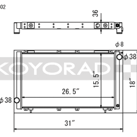 Koyo 91-94 Subaru Legacy 2.2L Turbo (MT) Radiator